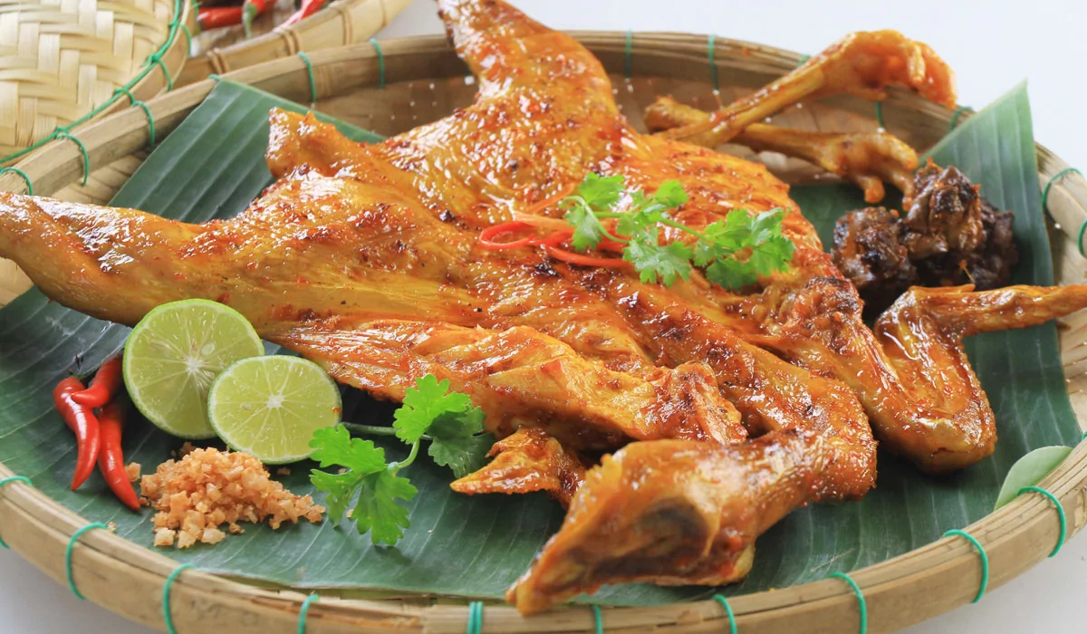 Gà nướng Bản Đôn - Muối sả - 100 món ăn Việt